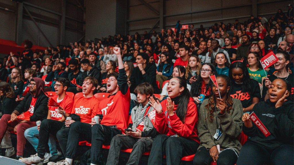 Crowd of Rebels fans at Rebels Basketball match