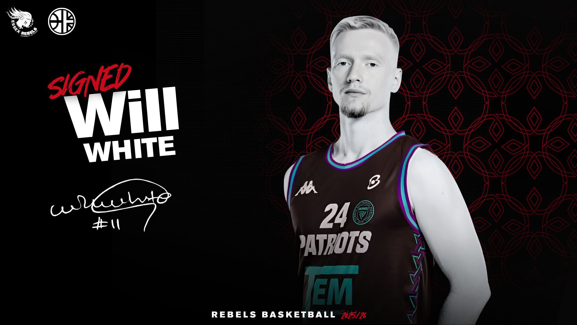 Will white Announcement graphic