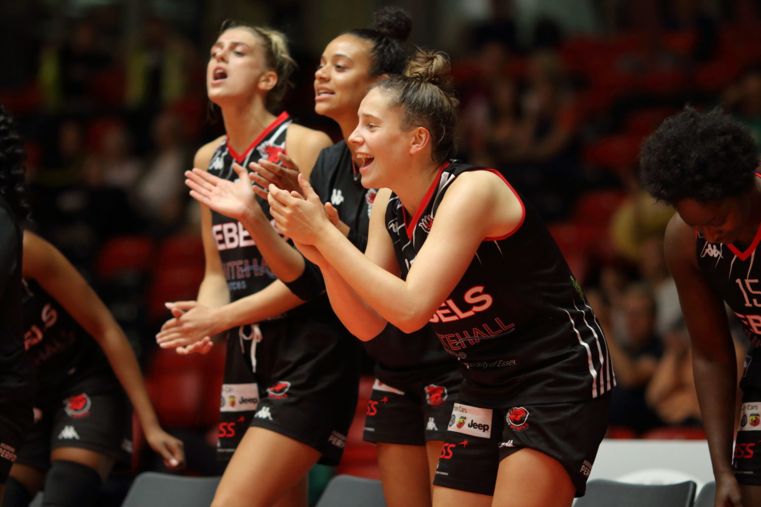 Essex Rebels Womens team cheering up