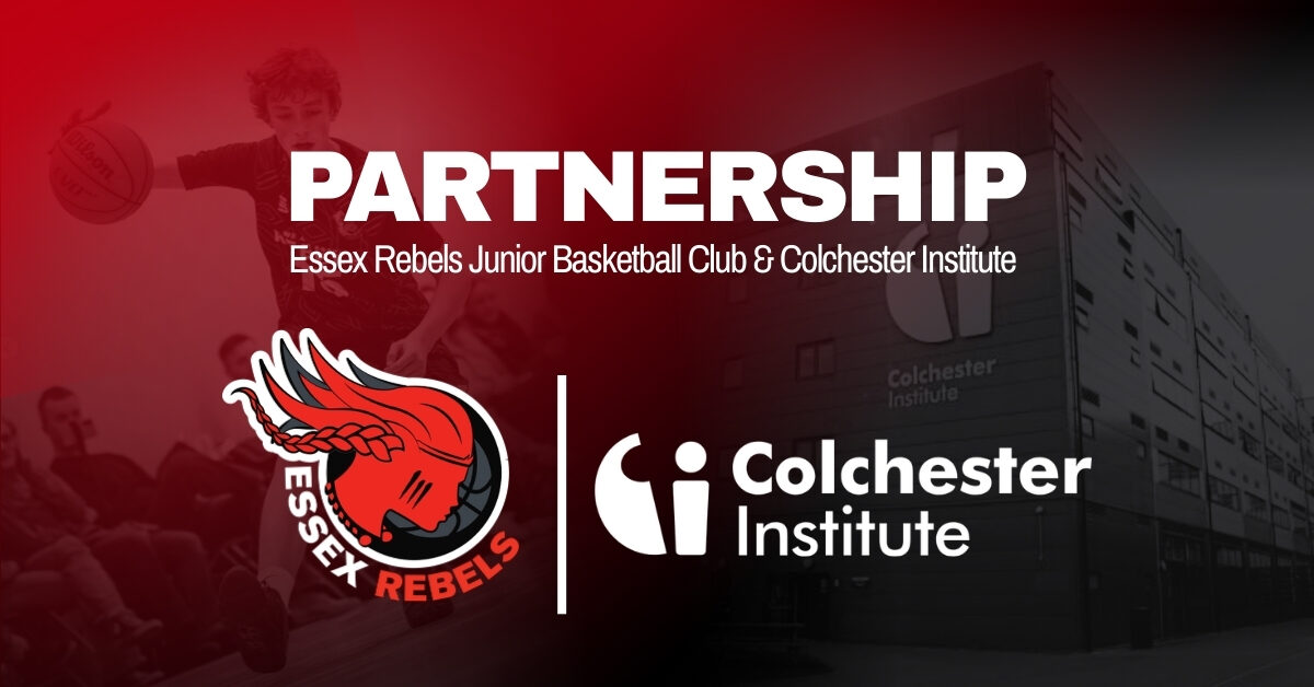 Essex Rebels Junior Basketball Club x Colchester Institute Graphic