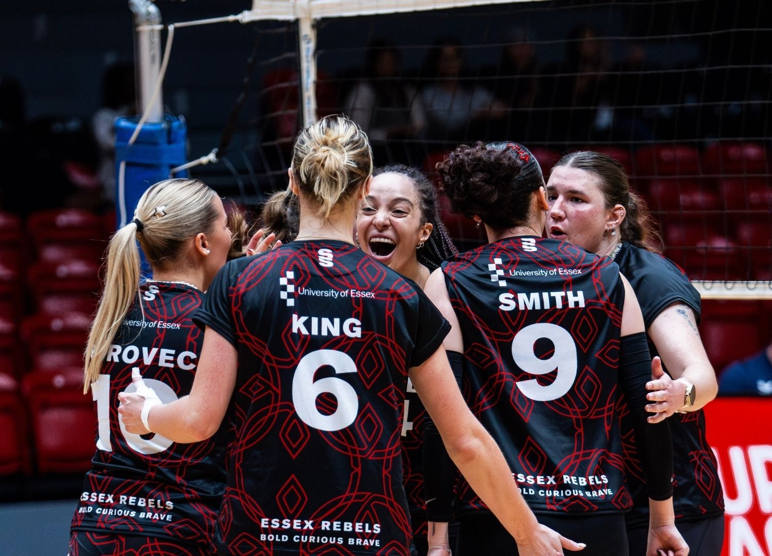Women's Volleyball players smiling