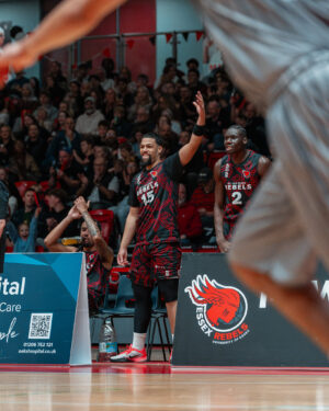 Reyad West celebrating